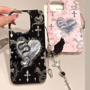 Black Pink Crocodile Snake Phone Case Creative Personality Protection Shell for Apple 16Pro iPhone 14Pro Max Xiaomi 15 Huawei Mate60 Honor 90 Vivox100k50p70Nova13Note12Reno11