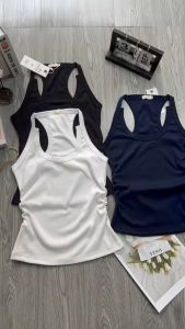 Áo Ba Lỗ Cổ U Xẻ Nhún Eo Dáng Dài - Tharo Clothing [AO00255]