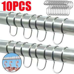 Dizoey 10Pcs Stainless Steel Clothes Hanger & Windproof Hook Organizer