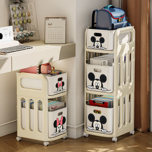 Portable Book Bag Storage Rack Office Desk underneath Book Placement Cabinet Student Bag Organizer Mobile Cart under Shelf