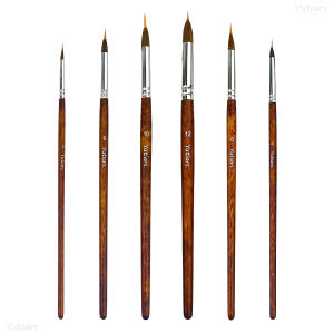 6Pcs Yutiars Watercolor Brushes 4Pcs Extended Point Professional Synthetic Brushes with Extra Long Pinhead for Fine Detailing
