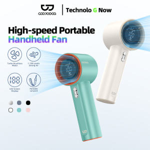 GOOJODOQ 4000Mah High Speed Mini Fan Handheld Fan 100 Level Strong Wind Rechargeable Fan Portable Air Cooling Fan Digital Display for Outdoor Sports