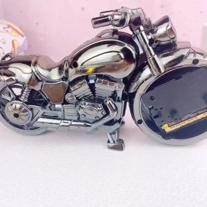 Motorcycle Alarm Clock Home Decorators Desk Clock Student Table Clock Kids Birthday Gift Ideas (Gold)