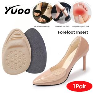 YUOO 1 Pair Half Insoles Shoes Inserts Forefoot Insert Non-slip Sole Cushion Reduce Shoe Size Filler High Heels Pain Relief Shoe Pads