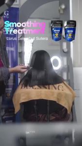 BLESSING Smoothing Treatment 125ml Pouch Step1 + Step2 Obat Krim Pelurus Rambut Sepasang Blesing