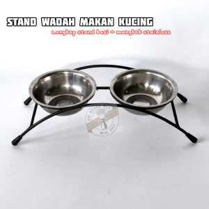 stand wadah makan kucing | mangkok wadah makan hewan peliharaan | wadah makan anjing