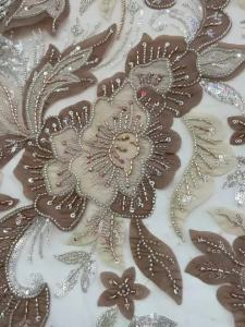 2026 Nigerian Sequins Tulle Heavy Beaded Lace Fabric 3D Wedding Material High Quality 5 Yards African Style