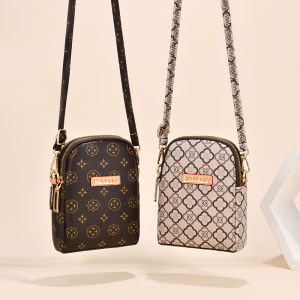 กระเป๋าเงินซิปคู่สําหรับผู้หญิงที่มีความจุใหญ่กระเป๋าเล็กที่ละเอียดอ่อนสําหรับโทรศัพท์มือถือสําหรับผู้หญิงกลางคนกระเป๋ากุญแจกระเป๋าสะพายข้าง