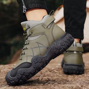 Outdoor climbing boots Martin boots low cut anti-slip wear-resistant mens boots hiking shoes construction site work fashionable boots
