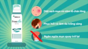 Xịt mụn lưng viêm nang lông dày sừng nang lông viêm da Novocare - Freeskin sạch mụn mờ thâm sáng da 80ml