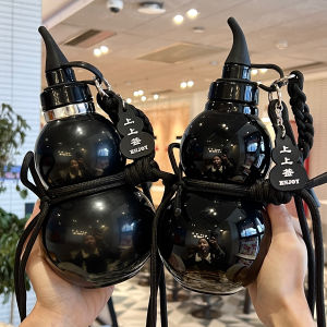 Large Capacity Stainless Steel Insulated Water Bottle Monkey King Gourd Shaped Travel Mug for Men Modern Simple Style Outdoor Drinking Jug