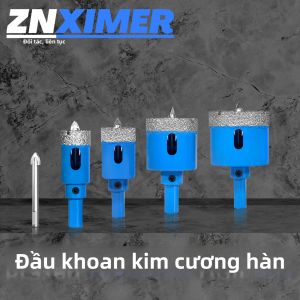 Bộ Mũi Khoan Phủ Kim Cương Dùng Cho Gốm Sứ Thủy Tinh Đá Cẩm Thạch Đá Granite Đá Sứ - Máy Khoan Lỗ Định Vị Cho Việc Khoan Xây Dựng