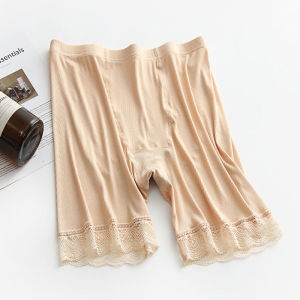No-Show High-Waist Cotton Safety Pants for plus Size Women Anti-Light Protection Thread-Cotton No Roll Edge Comfortable Underwear