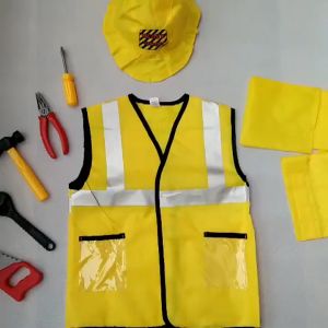 Baju Rompi Kontraktor Proyek Anak Unik Kostum Pekerja Bangunan Anak Baju Enginering Contstuction Worker Custume Rompi Safety Baju Foto