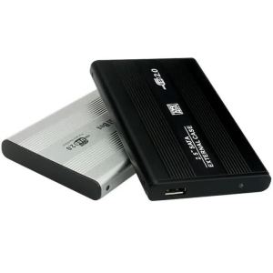 Hot Selling 2.5 Inch HDD Externo Enclosure Case Metal External Storage Box For Sata To USB 2.0 Hard Drive Disk With USB Cable