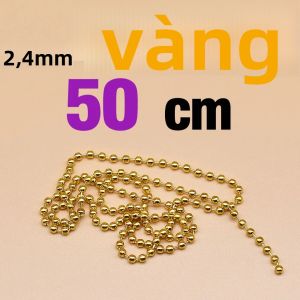 MNFT 50cm Fly Tying Bead Chain Metal Eyes 2.4mm/3.2mm Nymph Fishing Beads Black Silver Gold For Ocean River Stream Lures