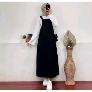 Overall Dress Rok Wanita Drill