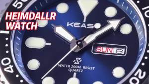KEASO Swiss MIYOTA 2105 Quartz Movement Men Quartz Watch Ceramic Bezel 200M Dive C3 Luminous Sapphire 316L Steel Watch for Men