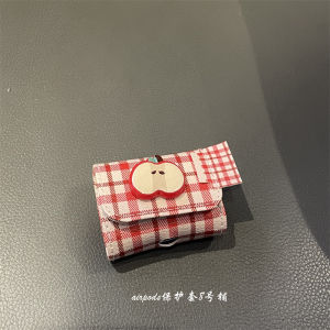 Korean Style 3D Red Apple Airpods pro 1 2 3 4 Generation Soft Touch Protective Case Digital Accessories Headphone Cover