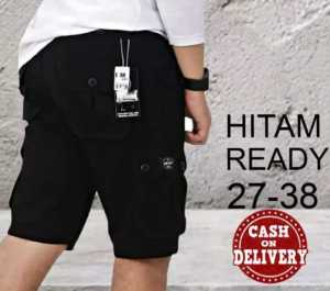 BISA COD - Celana Pendek Cargo Terlaris HITAM / Celana Cargo Pendek / Celana Pendek Pria / Celana Pendek Cinos / Celana Chargo Pendek / Celana Gunung / Celana Santai / Celana  / Celana Murah