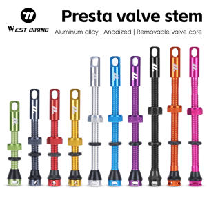 West Biking | WEST BIKING Aluminum Alloy Presta Valve Extension Removable Core 44/53/80/85mm Tubeless Tire Valve Extender For Road Bike 2Pcs