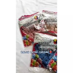 Balon Latex Chrome Pesta Grosir 12 Inch (50 PCS)