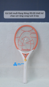 (Rạng Đông) Vợt bắt muỗi 2 chế độ hoạt động 3 lớp lưới - Cách điện an toàn VBM RD.05