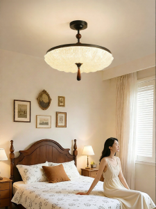 DGY | Vintage Style Shell Ceiling Light Full Spectrum Eye-care Creative
