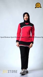 JUMBO Setelan Baju Olahraga Wanita / Setelan Baju Olahraga Muslimah / Set Baju Senam Wanita