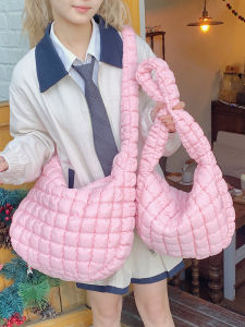 Cloud Folded Bubble Bag Autumn Winter New Style Pleated Crossbody Bag Large Capacity Commuting Bag for Students Going to Class Single Shoulder Bag