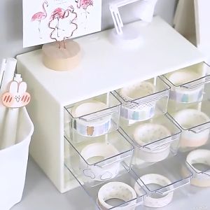 Kotak Laci Perhiasan 9 Sekat Mini Storage Box / Kotak Penyimpanan Serbaguna / Kotak Laci PH C804