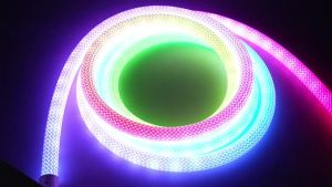 WS2812B LED Strip Neon Light 360 Degree Round Reticulate Pattern DC5V WS2811 RGB IC Smart Pixel Addressable Tape 50 Leds/m IP67