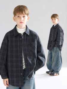 MUCMUKN | Plaid Quilted Shirt Jacket Boy