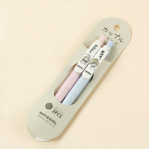 Keqi Sweet Rabbit Strawberry Sharing Pen Press Press Gel Pen Ball Pen Signature Pen Black 0.5mm Black Pen Bullet Japanese Cute Good-looking Student Girlfriends Pen Couple Pen