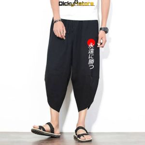 Celana Pendek Pria Dan Wanita Koreanstyle Etnik Linen Motif Terbaru stylish Untuk Santai l