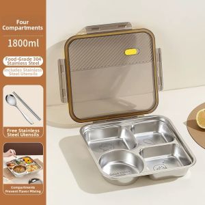 YOULUNMEI | Insulated Stainless Steel Large Capacity Bento Box with Compartments