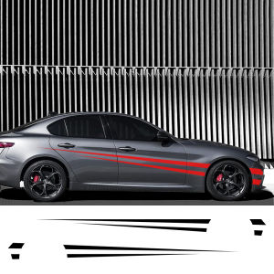 2pcs Car Sticker Long Side Stripe Decals Auto Vinyl Wrap DIY Decoration Sticker Car Racing Sports Styling Tuning Accessories