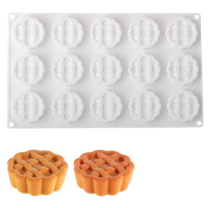 แม่พิมพ์ซิลิโคนเค้กมูสเนื้อสัมผัสขนสัตว์ 15 ช่อง รูปทรงสี่เหลี่ยมเว้า สำหรับทำช็อกโกแลต ของหวานน้ำชายามบ่าย และขนมอบ