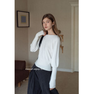 French Crew Neck Slim Fitted Long Sleeve Knitwear suitable for versatile styling