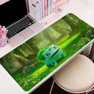 Gamer Mousepad Pc Cabinet Mouse Pad P-pokemon Bulbasaur Large Mouse Mat Natural Rubber Desk Mat PC Desk Mats Design Mousepads