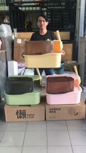 Huge Fully-enclosed Cat Litter Box / Tandas Kucing / Bekas Pasir Kucing / Closed Litter Box