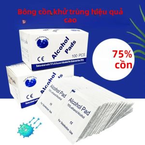 Khăn Lau Cồn 75% Đóng Gói Riêng Lẻ Tiện Dụng Cho Điện Thoại Di Động Đồ Dùng Bàn Ăn Tay Vịn Công Cộng Móng Tay Nhà Vệ Sinh