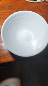 Tô nhựa melamine trắng  bóng đựng bún phở tô xoắn miện loe - Tox16/17/18