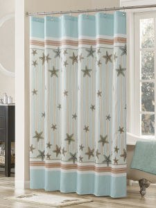 DAISHI | Fresh European Ocean Style Waterproof Mildew-Resistant Shower Curtain