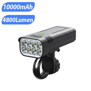 NEWBOLER Bicycle Light USB Chargeable 4800 Lumen Rainproof MTB Bike Light Set With 2 Holder 10000mAh Flashlight Bike Accessories