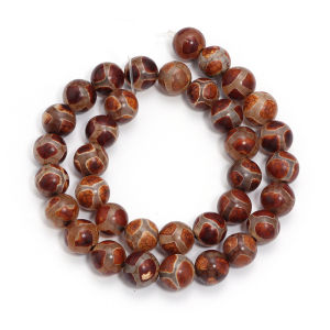 8/10mm Natural Stone Beads Vintage DZI Agate Round Loose Spacer Bead for Jewelry Making DIY Bracelets Necklace Accessories