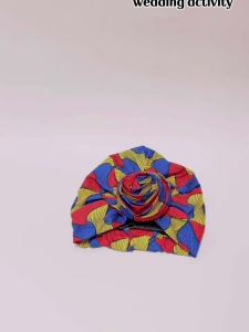 Woman African Satin Lined Turban Cap Big Flower Hat Floral Printed Headwrap Bonnet Muslim Headscarf Ladies Beanies