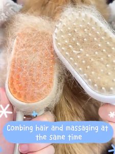 WARS Sisir Bulu Kucing Pembersih Pijat Dengan Semprotan Pet Grooming Brush Spray