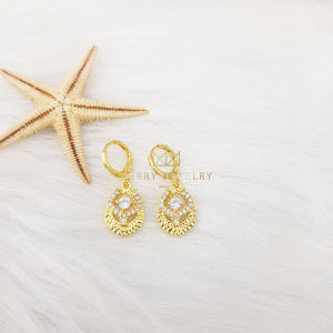 Bông Tai Dài Xi Vàng 18k Cực Xinh Khuyên Tai Nữ Đính Đá Nhân Tạo Điệu Đà Nữ Tính Cho Các Nàng | Berry Jewelry b25VHT8