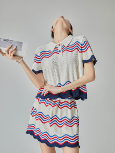 XIAODADEHUA | Polo Collar Knitted Suit For Women